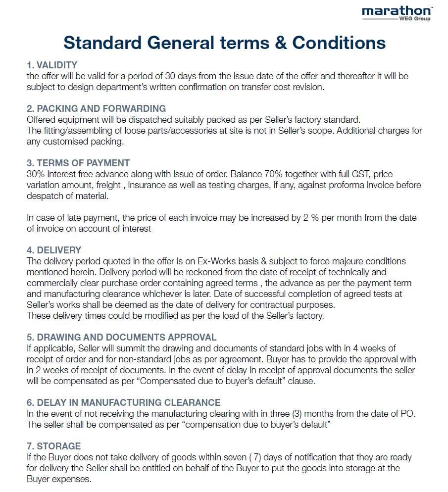 General Terms & Conditions