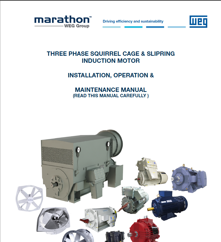 Marathon Three Phase Squirrel Cage & Slipring Induction Motor IOM Manual
