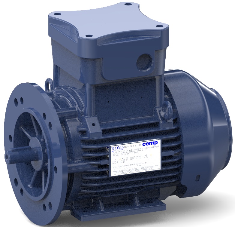 Made in Italy E3AC30 Series, General Purpose Low Voltage IEC motor IE3, Flameproof, 37,00kW, 3 phase, 987 RPM, D400/Y690V 50Hz, 250MA Frame B35, 6 Poles, IC411